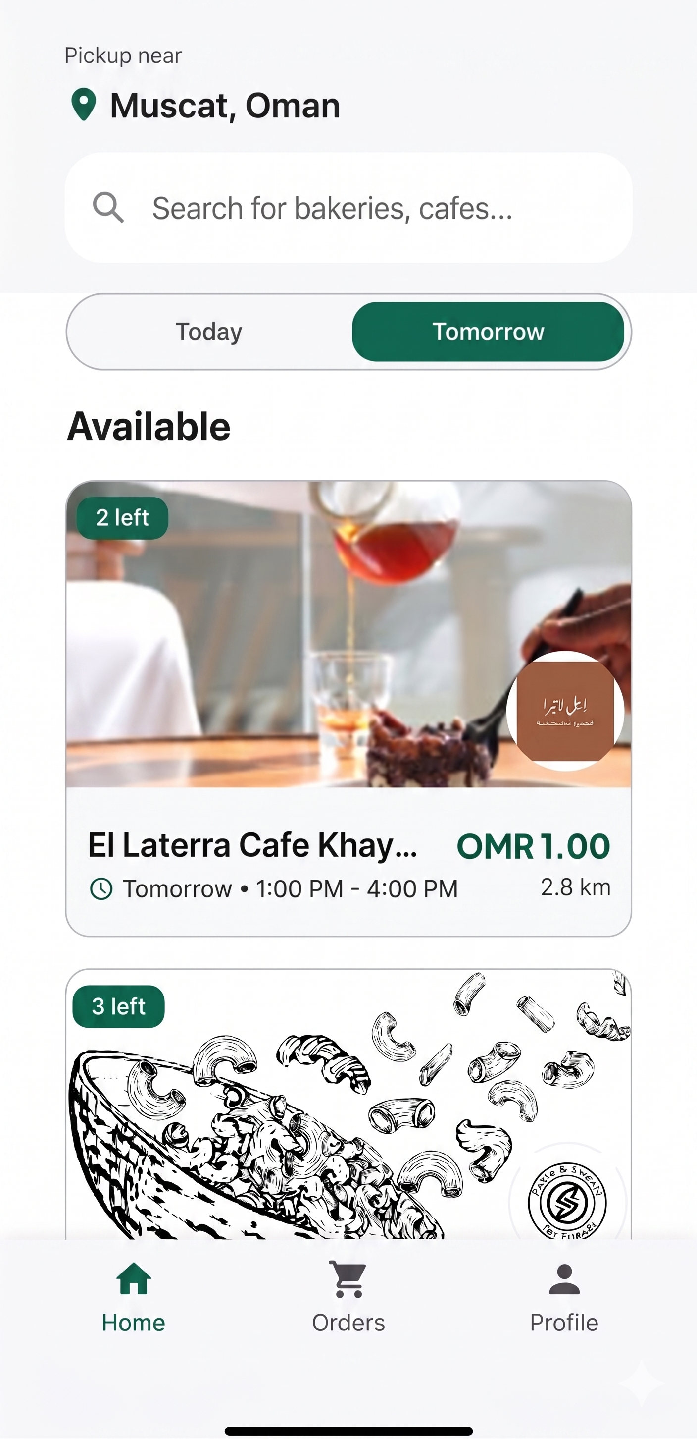 KhayrEats app showing nearby food deals